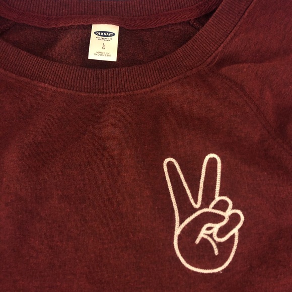 Old Navy Peace Sign Crew Neck - Picture 2 of 4